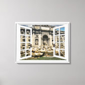 Trevi Fontein Uitzicht Fake Window Canvas Afdruk (Voorkant)