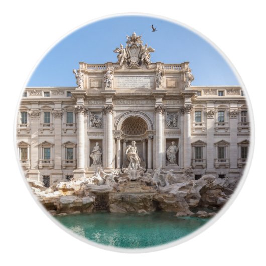 Trevi-fontein vroeg in de ochtend - Rome, Italië Keramische Knop (Voorkant)