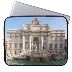 Trevi-fontein vroeg in de ochtend - Rome, Italië Laptop Sleeve