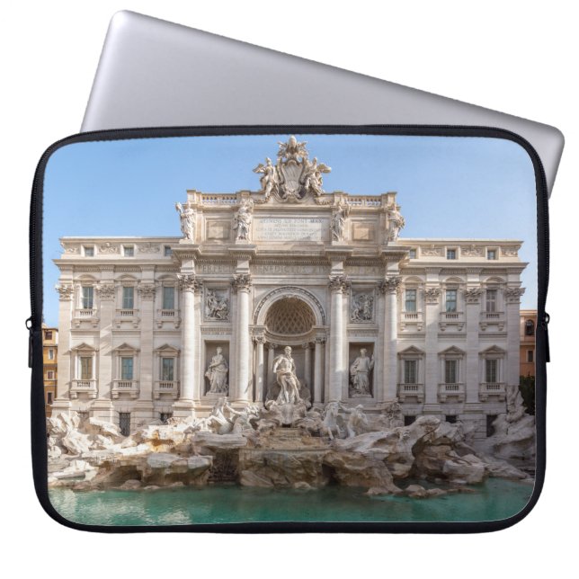 Trevi-fontein vroeg in de ochtend - Rome, Italië Laptop Sleeve (Voorkant)
