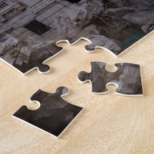 Trevi-fontein vroeg in de ochtend - Rome, Italië Legpuzzel (Zijkant)