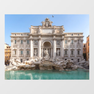 Trevi Fontein vroeg in de ochtend - Rome, Italië Raamsticker