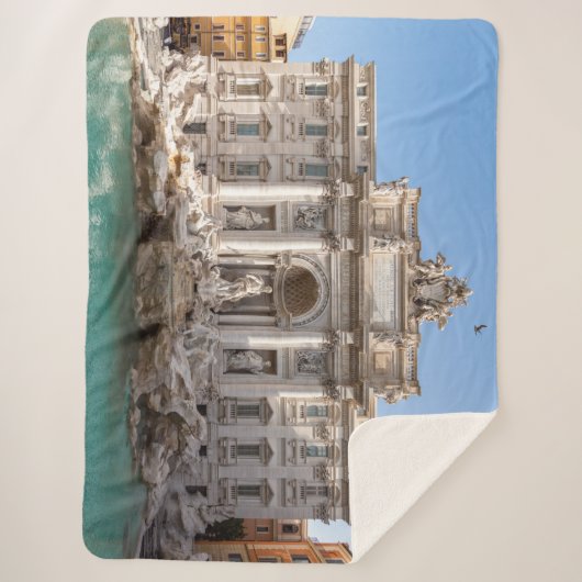 Trevi-fontein vroeg in de ochtend - Rome, Italië Sherpa Deken (Voorkant)