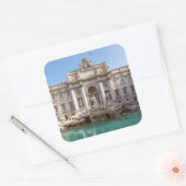 Trevi-fontein vroeg in de ochtend - Rome, Italië Vierkante Sticker (Envelop)