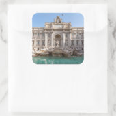 Trevi-fontein vroeg in de ochtend - Rome, Italië Vierkante Sticker (Tas)