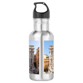 Trevi-fontein vroeg in de ochtend - Rome, Italië Waterfles (Achterkant)