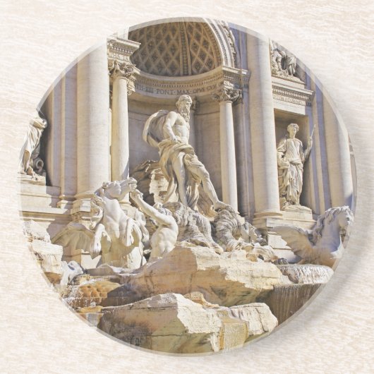 trevi fontein zandsteen onderzetter (Voorkant)