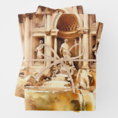 Trevi Fonteinen, Italië Rome Inpakpapier Vel (In situ)