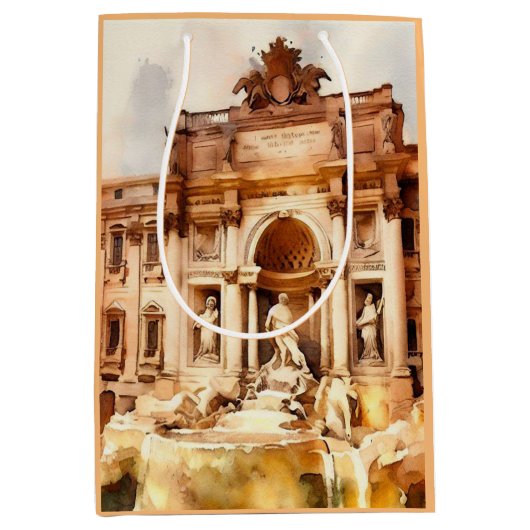 Trevi Fonteinen, Italië Rome Medium Cadeauzakje (Voorkant)