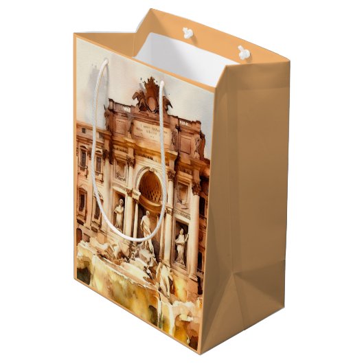 Trevi Fonteinen, Italië Rome Medium Cadeauzakje (Achterkant Gekanteld)