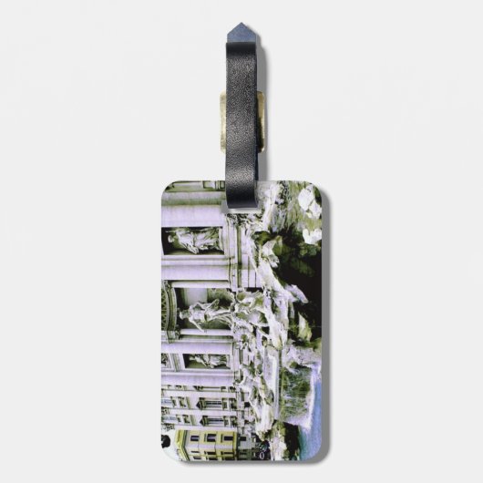 Trevi Fountain Bagagelabel (Achterkant verticaal)