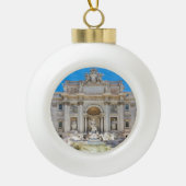 Trevi fountain keramische bal ornament (Voorkant)