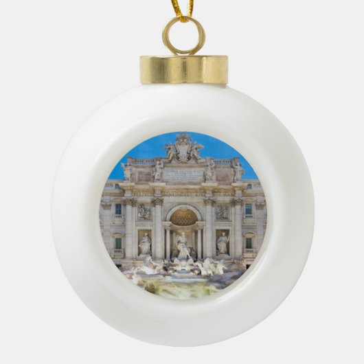 Trevi fountain keramische bal ornament (Voorkant)