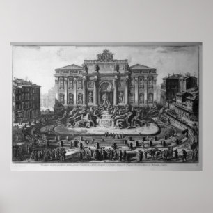 Trevi Fountain Rome - Giovanni Battista Piranesi Poster
