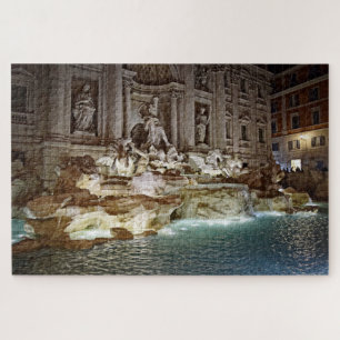 Trevi Fountain - Rome, Italië - 20x30 - 1014 pcs Legpuzzel