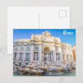 Trevi Fountain Rome Italië Briefkaart (Voorkant / Achterkant)