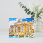 Trevi Fountain, Rome, Italië Briefkaart (Staand voorkant)