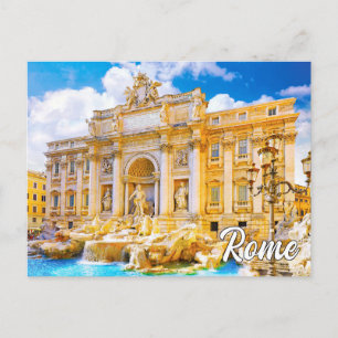 Trevi Fountain, Rome, Italië Briefkaart