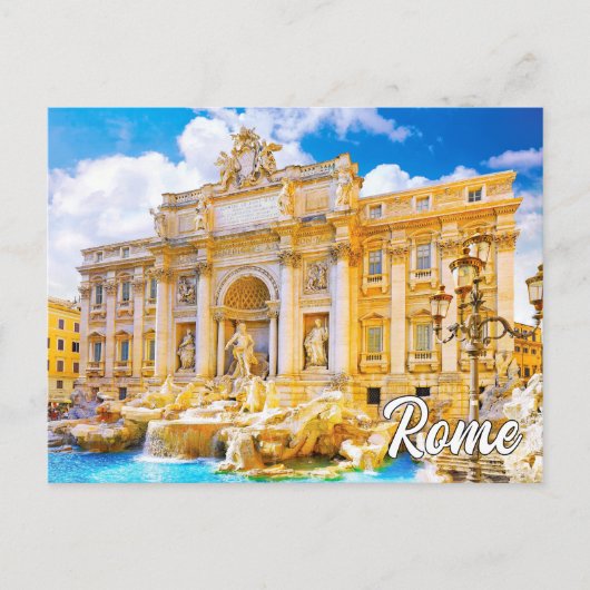 Trevi Fountain, Rome, Italië Briefkaart (Voorkant)