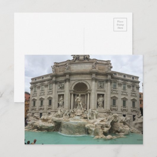 Trevi Fountain, Rome, Italië Briefkaart (Voorkant / Achterkant)