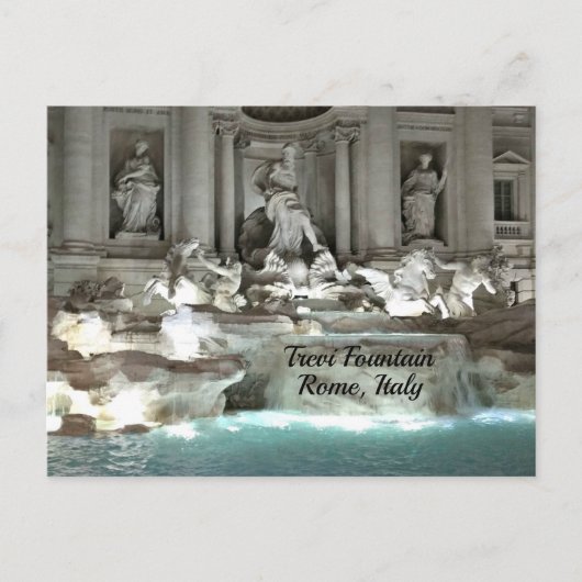 Trevi Fountain, Rome Italië Briefkaart (Voorkant)