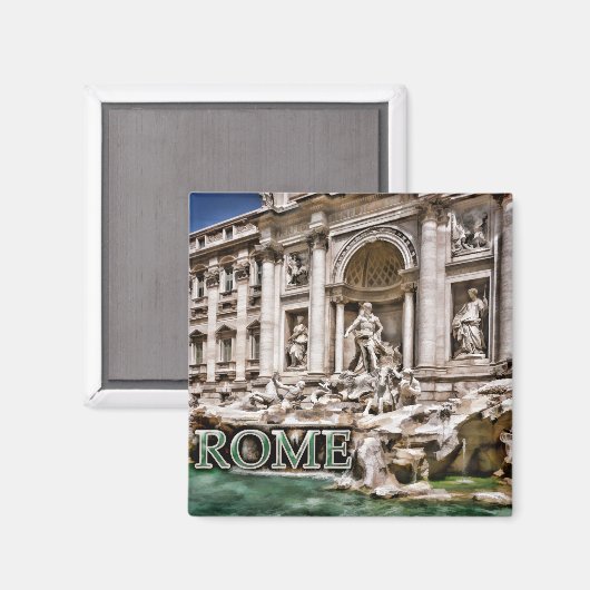 Trevi Fountain Rome Italië Magneet (Voorkant / Achterkant)