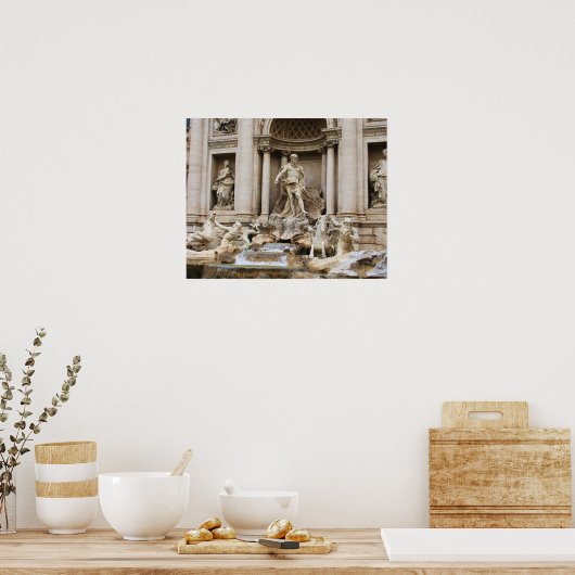 Trevi Fountain Rome Italië reisfoto Poster (Keuken)