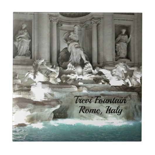 Trevi Fountain, Rome Italië Tegeltje (Voorkant)