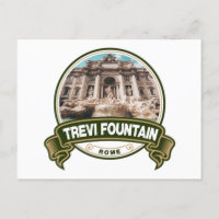 Trevi Fountain Rome Italy Badge