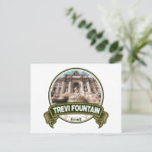 Trevi Fountain Rome Italy Badge Briefkaart (Staand voorkant)