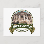 Trevi Fountain Rome Italy Badge Briefkaart (Voorkant)