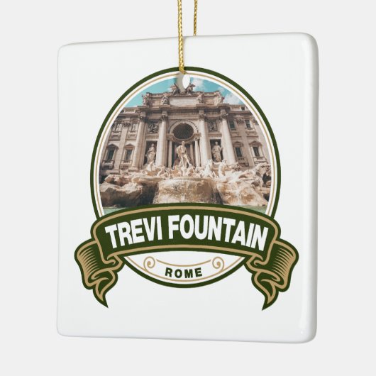 Trevi Fountain Rome Italy Badge Keramisch Ornament (Links)