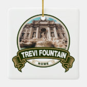 Trevi Fountain Rome Italy Badge Keramisch Ornament (Achterkant)