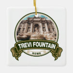 Trevi Fountain Rome Italy Badge Keramisch Ornament<br><div class="desc">Trevi Fountain fottorealistisch ontwerp. De Trevi-fontein is een 18e-eeuwse fontein in het Trevi-district in Rome,  Italië.</div>