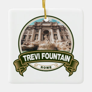 Trevi Fountain Rome Italy Badge Keramisch Ornament