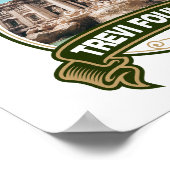 Trevi Fountain Rome Italy Badge Poster (Hoek)