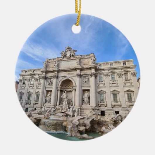 Trevi Fountain Rome Italy Holiday Panorama Keramisch Ornament (Voorkant)