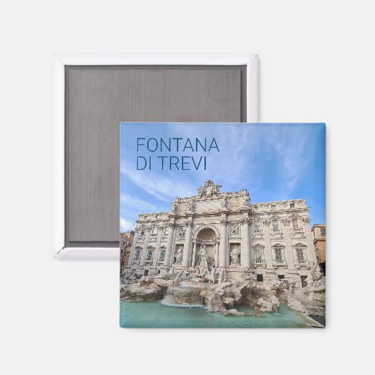Trevi Fountain Rome Italy Holiday Panorama Magneet (Voorkant / Achterkant)
