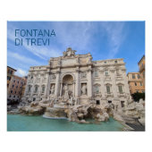 Trevi Fountain Rome Italy Holiday Panorama Perfect Poster (Voorkant)