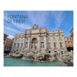 Trevi Fountain Rome Italy Holiday Panorama Perfect Poster