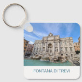 Trevi Fountain Rome Italy Holiday Panorama Sleutelhanger (Voorkant)