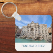 Trevi Fountain Rome Italy Holiday Panorama Sleutelhanger (Voorkant)
