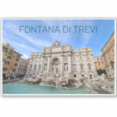Trevi Fountain Rome Italy Holiday Panorama Sticker (Voorkant)