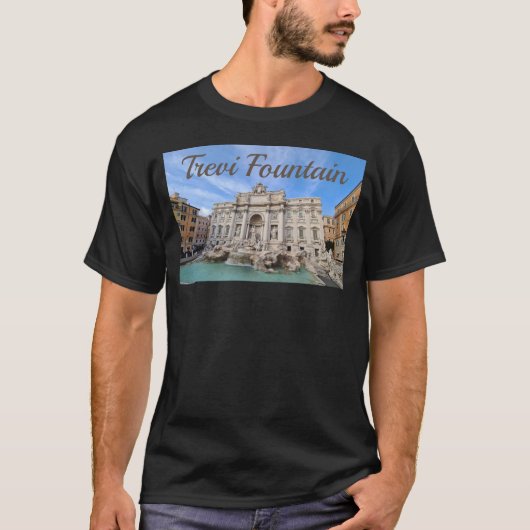 Trevi Fountain Rome Italy Holiday Panorama T-shirt (Voorkant)