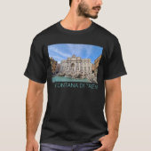 Trevi Fountain Rome Italy Holiday Panorama T-shirt (Voorkant)