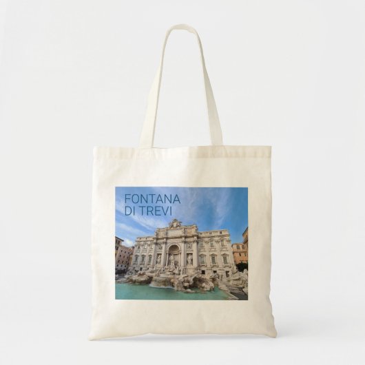 Trevi Fountain Rome Italy Holiday Panorama Tote Bag (Voorkant)
