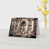 Trevi Fountain Rome Italy Travel Kaart (Gele Bloem)