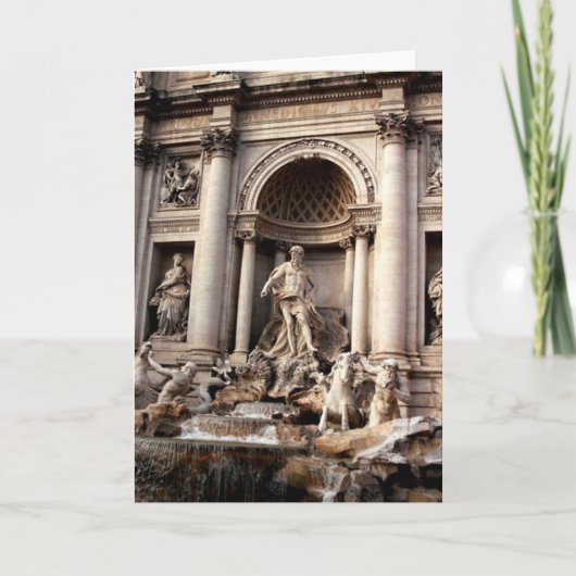 Trevi Fountain Rome Italy Travel Kaart (Voorkant)