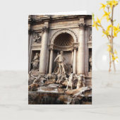 Trevi Fountain Rome Italy Travel Kaart (Gele Bloem)