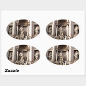 Trevi Fountain Rome Italy Travel Ovale Sticker (Vel)